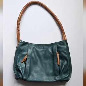 Sundance - Made In Italy Elegant Green Leather Handbag